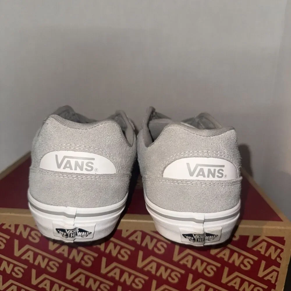 VANS Fairview Deluxe Suede Gray White Women's Low Top Sneakers Sz 9 NEW